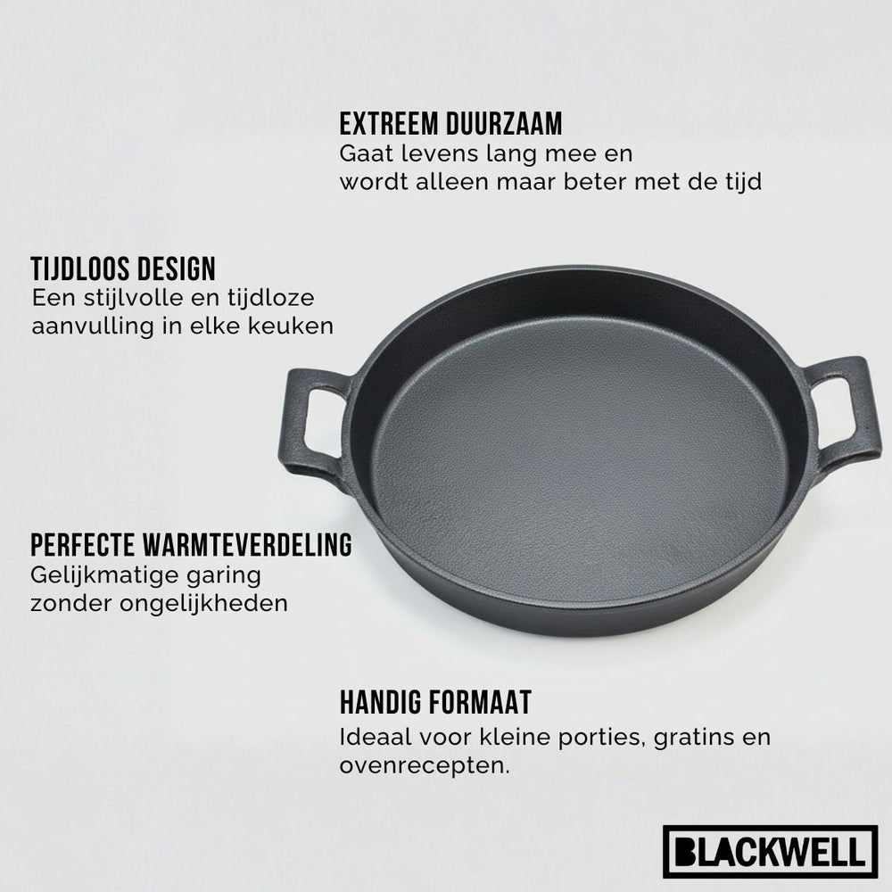 Blackwell Stegepande med håndtag Gussejern - Gussejern - ø 20 cm - uden non-stick belægning
