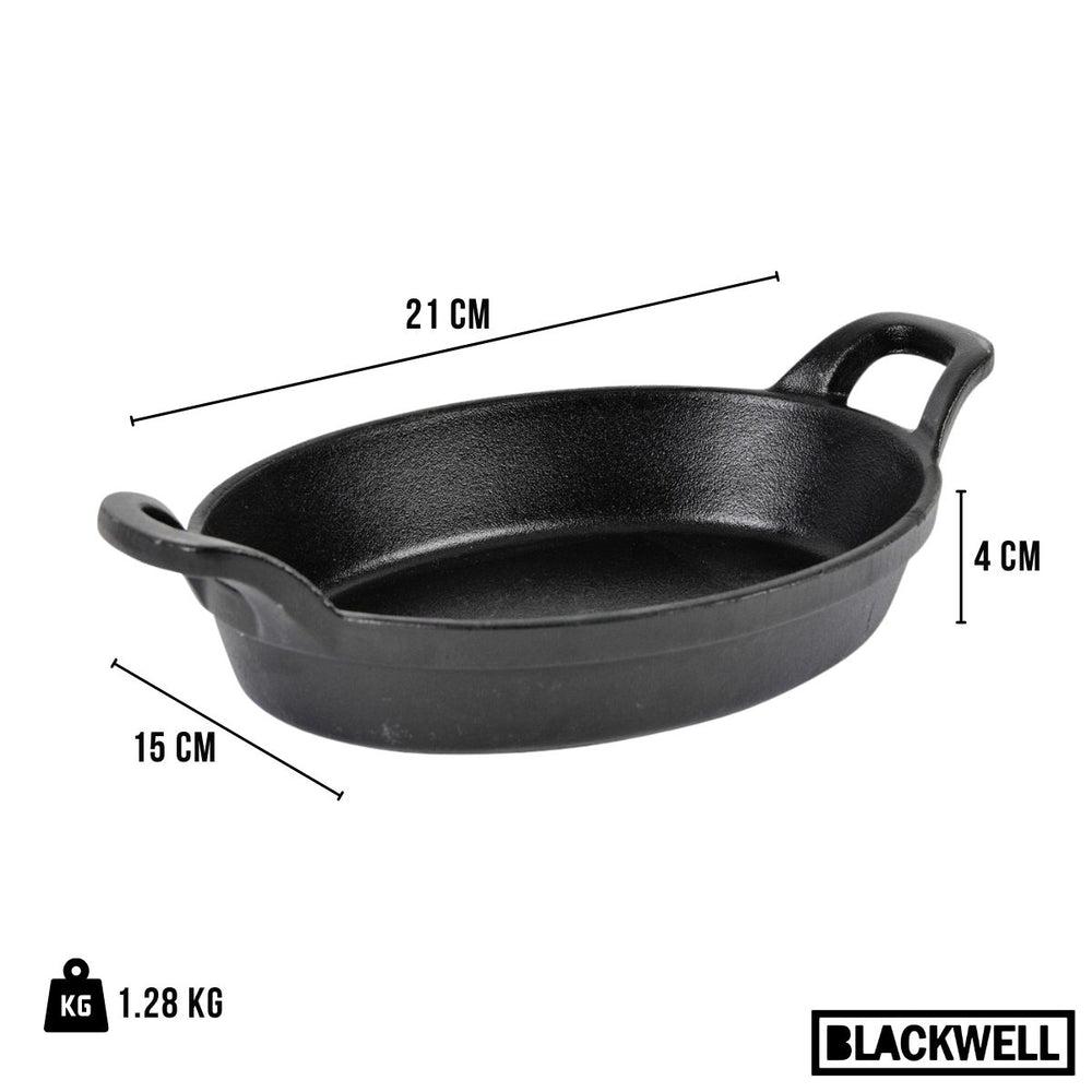 Blackwell Ovenschaal Cast Iron Gietijzer Ovaal 21 x 15 x 4 cm - uden non-stick belægning