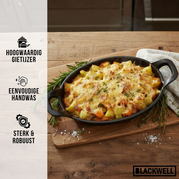 Blackwell Ovenschaal Cast Iron Gietijzer Ovaal 21 x 15 x 4 cm - uden non-stick belægning