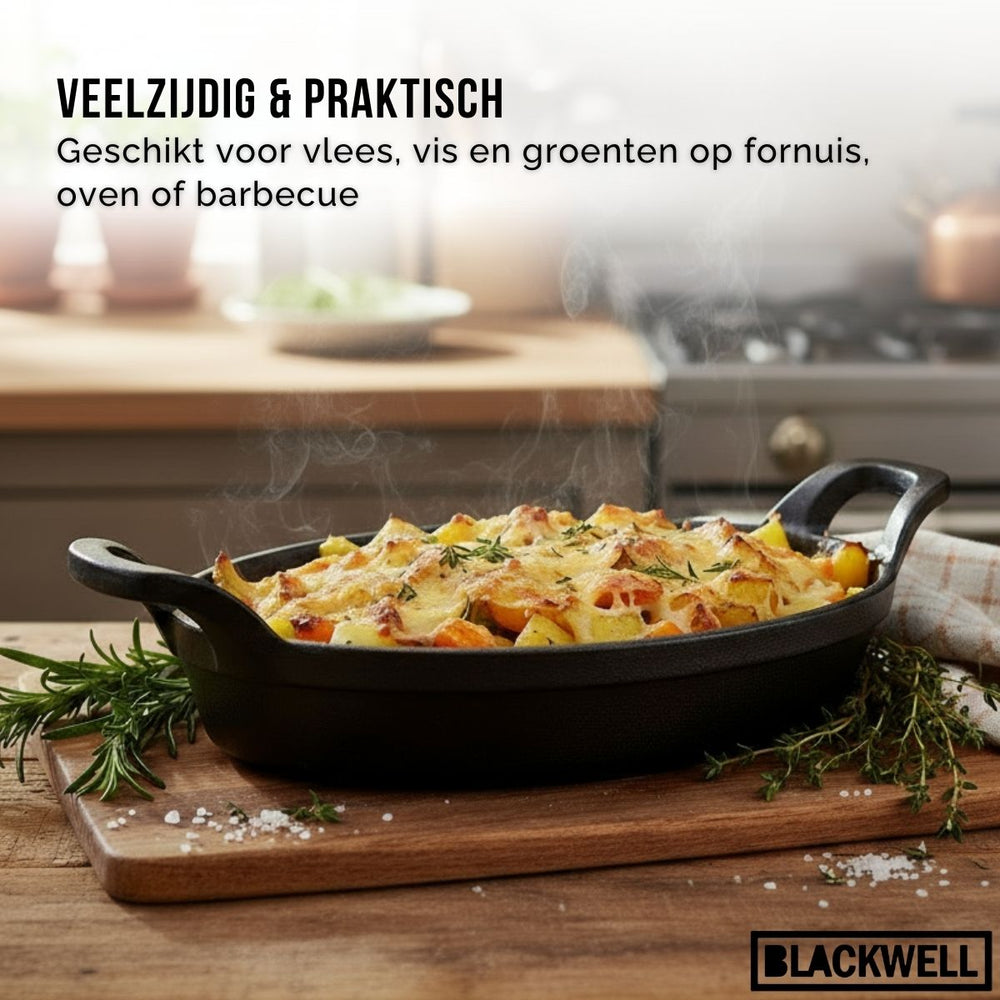 Blackwell Ovenschaal Cast Iron Gietijzer Ovaal 21 x 15 x 4 cm - uden non-stick belægning