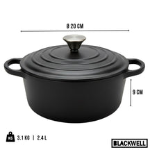 Blackwell Braadpan med deksel Cast Iron Gietijzer ø 20 cm - uden non-stick belægning