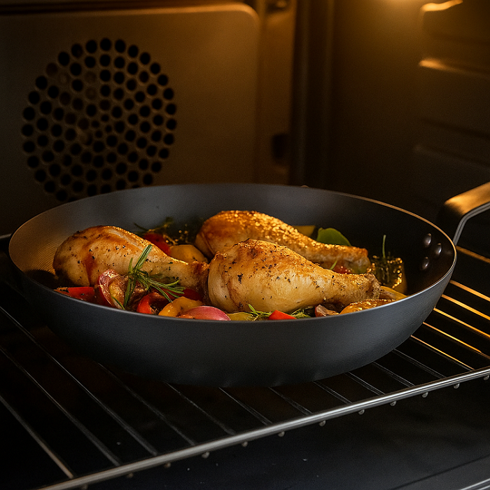Blackwell Stegepande Carbon Stål ø 30 cm - egnet til alle varmekilder - uden non-stick belægning