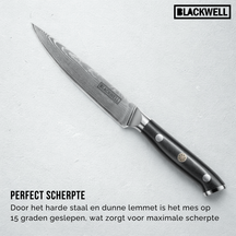 Blackwell Officemes Japanse stil - 67 lagers damaskusstål - VG10 - 12,5 cm
