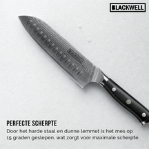 Blackwell knivsæt (Santokumes + grøntsagskniv/Nakiri) Damascus