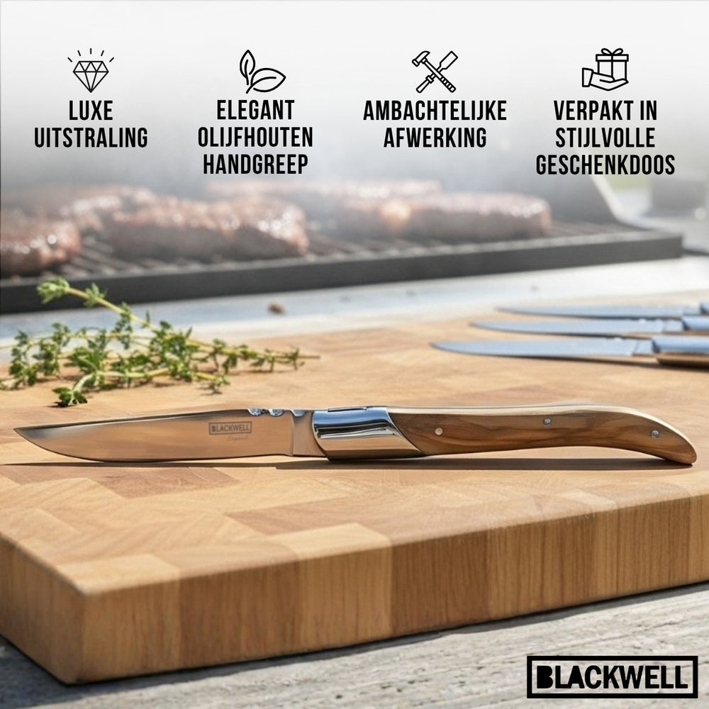 Blackwell Steakmessen Laguiole - Oliventræ - 6 Stykker