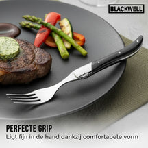 Blackwell Steakbestik Laguiole - Steakknive & Steakgafler - Pakkatræ - 12 Styk
