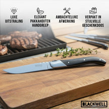 Blackwell Steakbestik Laguiole - Steakknive & Steakgafler - Pakkatræ - 12 Styk