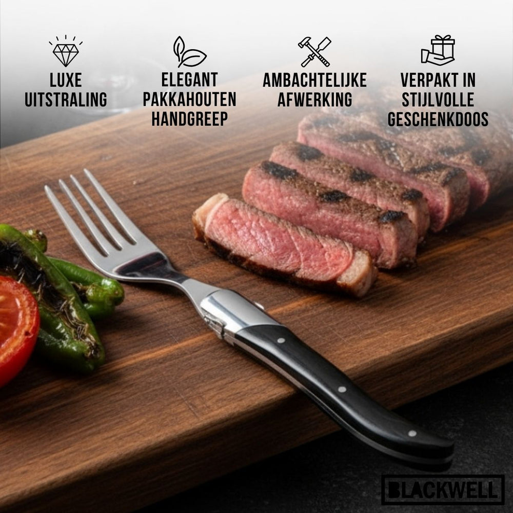 Blackwell Steakgafler Laguiole - Pakkahout - 6 Styk