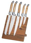 Blackwell Messenblok Magnetisk - Koksmessenset - Laguiole - Olijfhout - Koksmes, Broodmes, Vleesmes, Officemes & Schilmes 6-delig