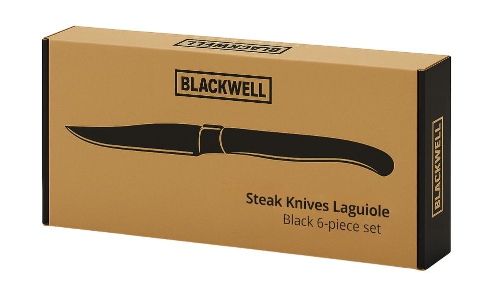 Blackwell Steakbestik Laguiole - Steakknive & Steakgafler - Pakkatræ - 12 Styk