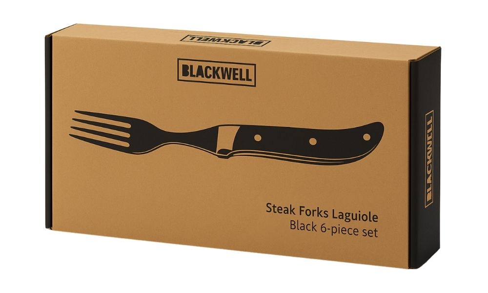 Blackwell Steakbestik Laguiole - Steakknive & Steakgafler - Pakkatræ - 12 Styk