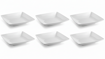 BonBistro Diepe Borden / Pastaborden Yong Squito 22 x 22 cm - Hvid - 6 stk.