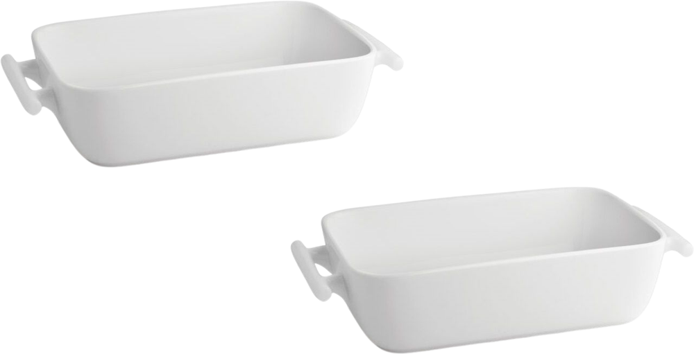 BonBistro Ovenskåle Yong Squito - Hvid - 19 x 12 x 6 cm / 720 ml - 2 stk.