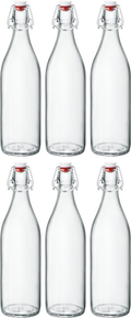 Bormioli Rocco Beugelflasker / Weckflasker Giara - Transparent - 1 liter - 6 stk.