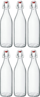 Bormioli Rocco Beugelflasker / Weckflasker Giara - Transparent - 1 liter - 6 stk.