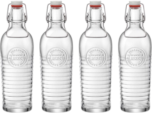 Bormioli Rocco Beugelflessen / Weckflessen Officina 1825 - Transparent - 1.2 liter - 4 styk