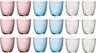 Bormioli Rocco Gekleurde Waterglazen 290 ml - Glazenset Slot - 18 stuks