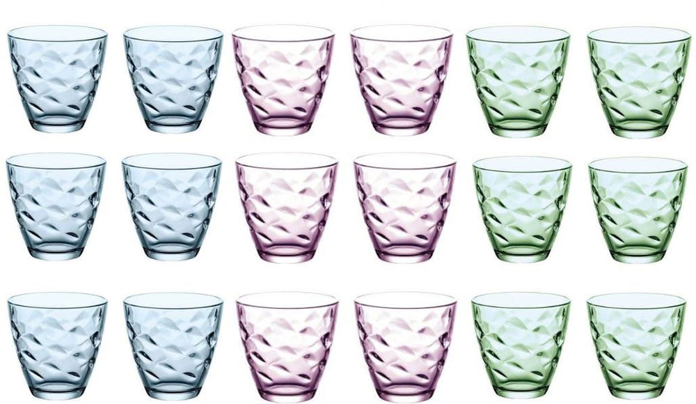 Bormioli Rocco Glazenset Flora farver - 250 ml - 18 stykker