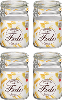 Bormioli Rocco Weckpotter Fido 11 x 11 cm / 1 liter - 4 stk.