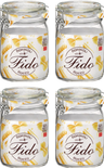 Bormioli Rocco Weckpotter Fido 11 x 11 cm / 1 liter - 4 stk.