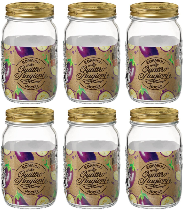Bormioli Rocco Weckpotter Quattro Stagioni - ø 11 cm / 1 liter - 6 styk