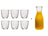 Bormioli Rocco Glazen Slot Transparant 290 ml - 6 Stuks + Cookinglife Karaf 1 Liter
