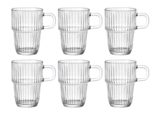 Bormioli Rocco Latte Macchiato Glas - Irish Coffee Glas - Kaffe Kopper med Håndtag - Stapelbar - Barshine 315 ml - 6 Stykker