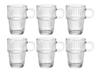Bormioli Rocco Latte Macchiato Glas - Irish Coffee Glas - Kaffe Kopper med Håndtag - Stapelbar - Barshine 315 ml - 6 Stykker