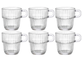 Bormioli Rocco Theeglazen - Koffiekopjes med øre - Stapelbar - Barshine 250 ml - 6 Stykker