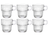 Bormioli Rocco Theeglazen - Koffiekopjes med øre - Stapelbar - Barshine 250 ml - 6 Stykker