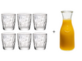 Bormioli Rocco Vandglas Diamond 300 ml - 6 Stykker + Cookinglife Karaffel 1 Liter