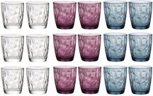 Bormioli Rocco Glazenset - Vandglaser - Tumblers - Diamond 300 ml - 18 Styk