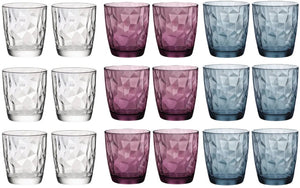 Bormioli Rocco Glazenset - Vandglaser - Tumblers - Diamond 300 ml - 18 Styk
