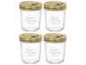 Bormioli Rocco Weckpot Quattro Stagioni - ø 9 cm / 320 ml - 4 stuks
