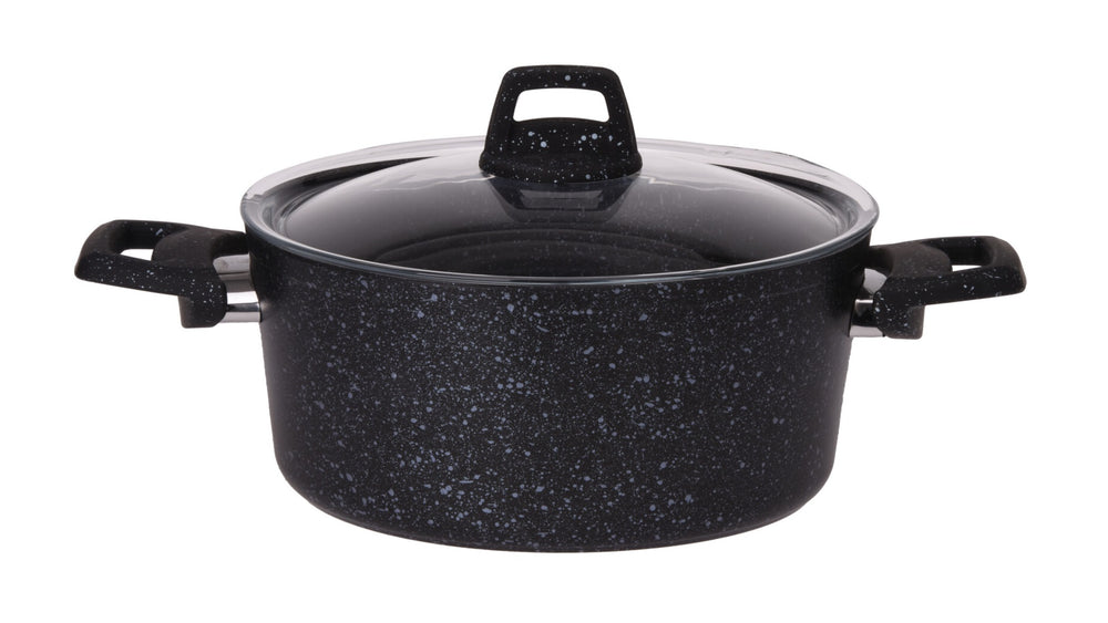 Stegepande med låg - Aluminium ø 20 cm / 2.7 liter - Egnet til alle varmekilder - standard non-stick belægning