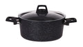 Stegepande med låg - Aluminium ø 20 cm / 2.7 liter - Egnet til alle varmekilder - standard non-stick belægning