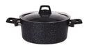 Stegepande med låg - Aluminium ø 20 cm / 2.7 liter - Egnet til alle varmekilder - standard non-stick belægning