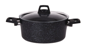 Stegepande med låg - Aluminium ø 20 cm / 2.7 liter - Egnet til alle varmekilder - standard non-stick belægning
