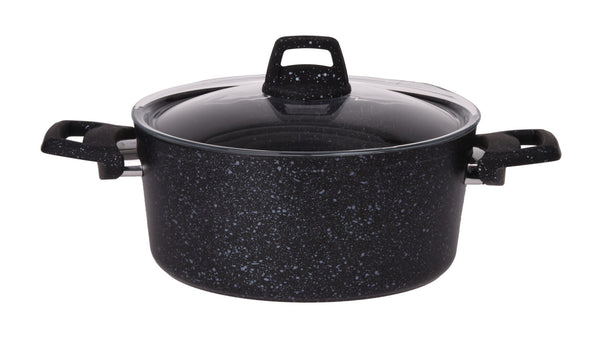 Stegepande med låg - Aluminium ø 20 cm / 2.7 liter - Egnet til alle varmekilder - standard non-stick belægning