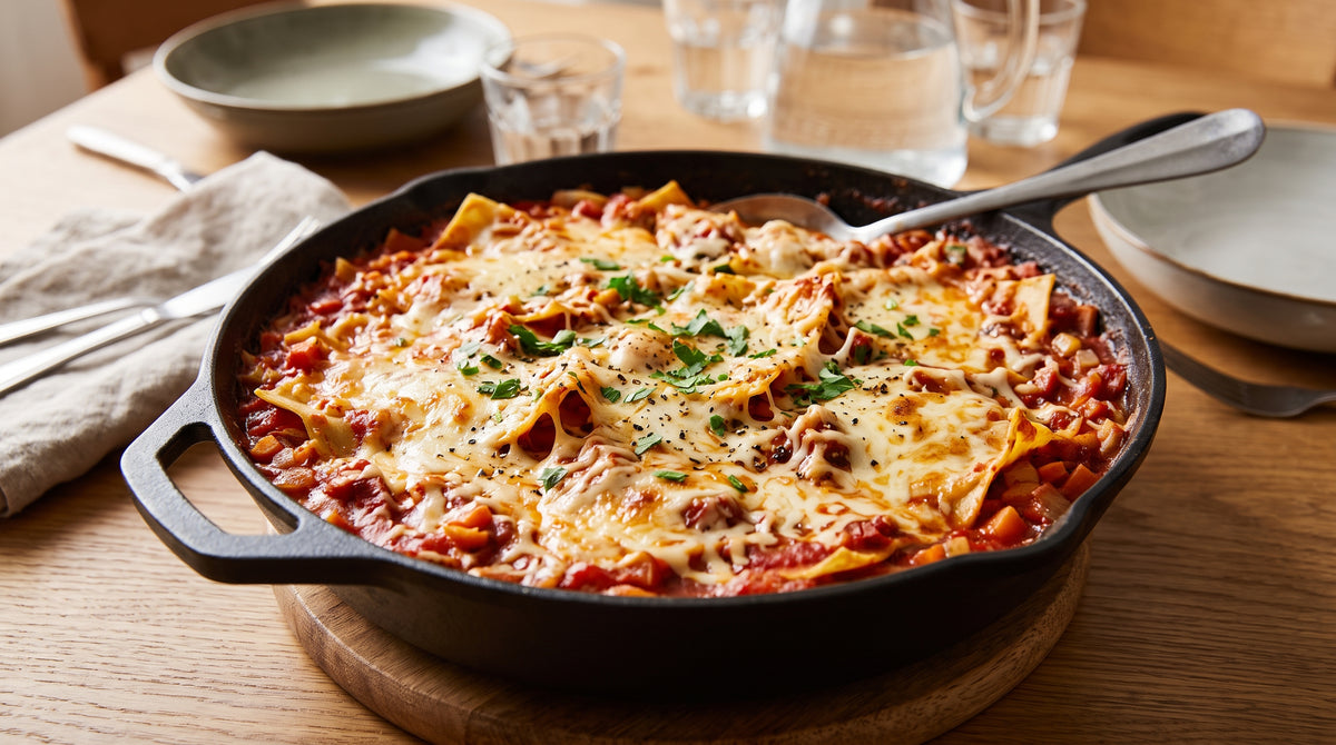 Alle smagene fra lasagne, uden besværet med et ovnfast fad