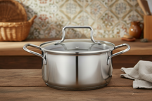 Kogepande Essential Steel RVS Ø 16 cm - 1,3 liter - egnet til alle varmekilder