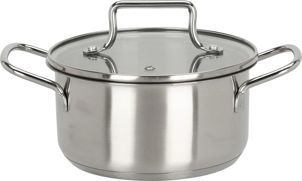 Cookinglife Pannenset Essential Steel 4-Delig - RVS - Kogepander ø 16, 18, 20 cm & Steelpan ø 16 cm - egnet til alle varmekilder