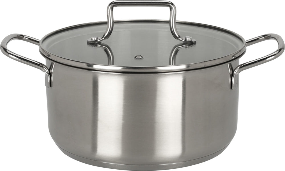 Cookinglife Pannenset Essential Steel 4-Delig - RVS - Kogepander ø 16, 18, 20 cm & Steelpan ø 16 cm - egnet til alle varmekilder