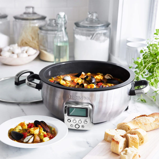 GreenPan Multicooker / Omnicooker - 5.7 Liter - RVS - Keramisk non-stick belægning