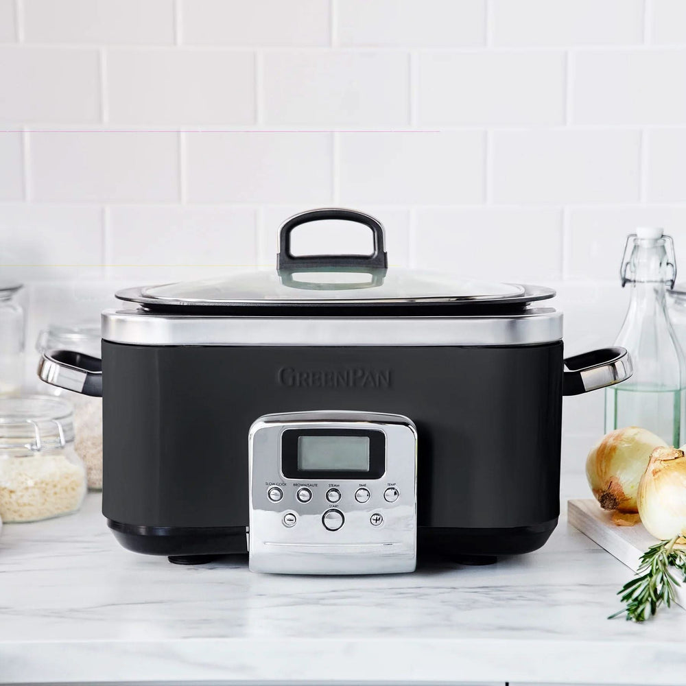 GreenPan Slowcooker - 6.0 Liter - Sort - Keramisk non-stick belægning