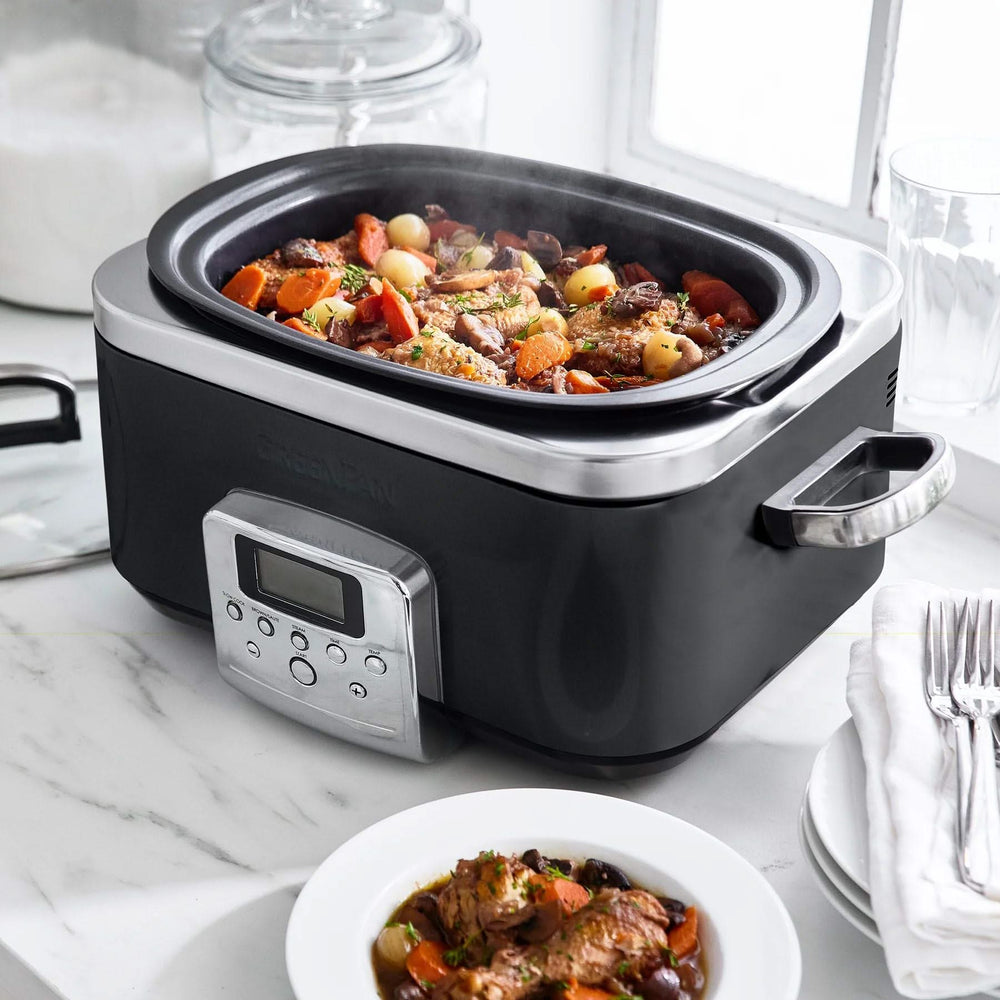 GreenPan Slowcooker - 6.0 Liter - Sort - Keramisk non-stick belægning