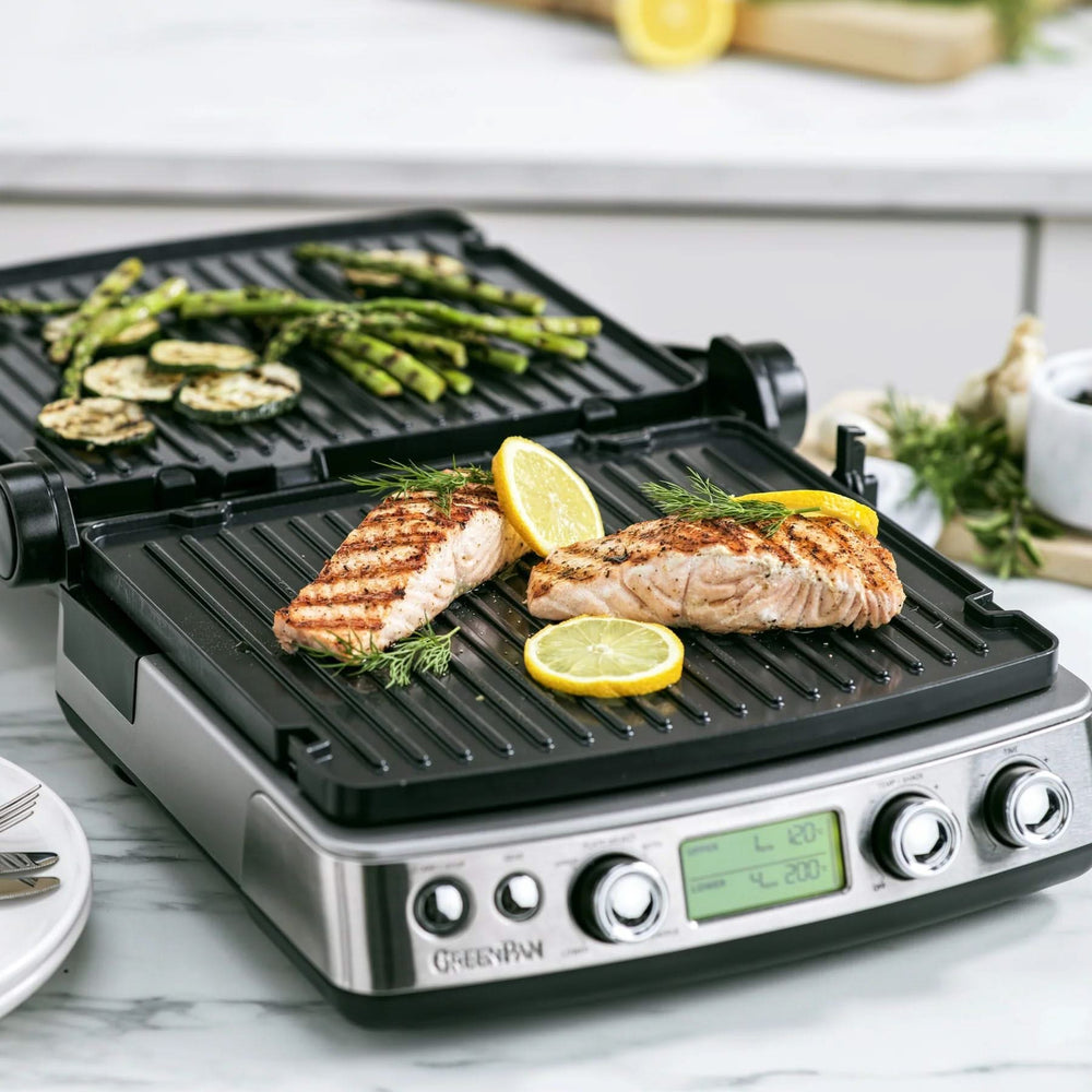 GreenPan Kontaktgrill - RVS - Keramisk non-stick belægning