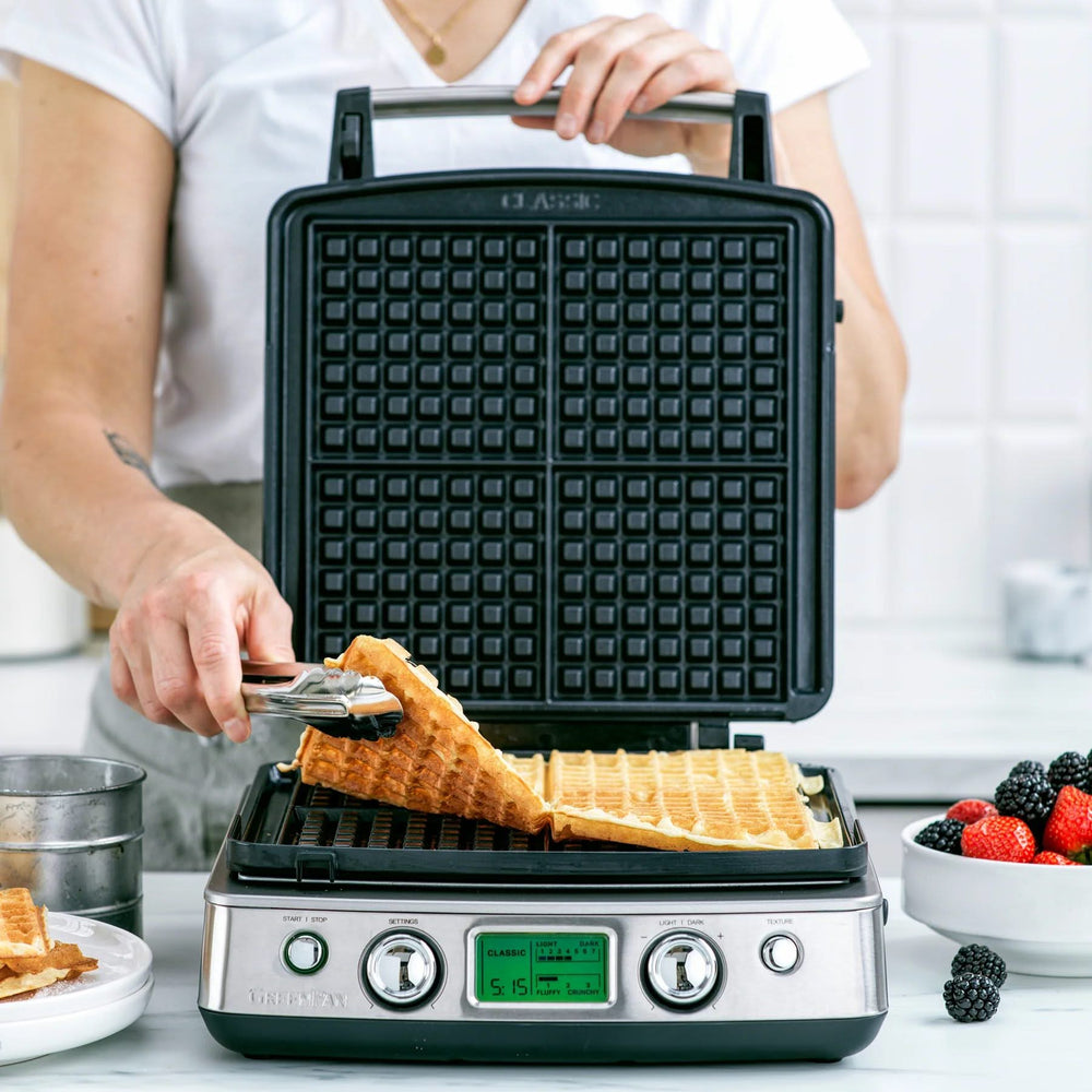 GreenPan Vaffeljern - RVS - inklusive 2 sæt vaffelplader - Keramisk non-stick belægning