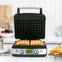 GreenPan Wafelijzer - Black - inklusive 2 sæt vaffelplader - Keramisk non-stick belægning