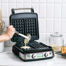 GreenPan Wafelijzer - Black - inklusive 2 sæt vaffelplader - Keramisk non-stick belægning